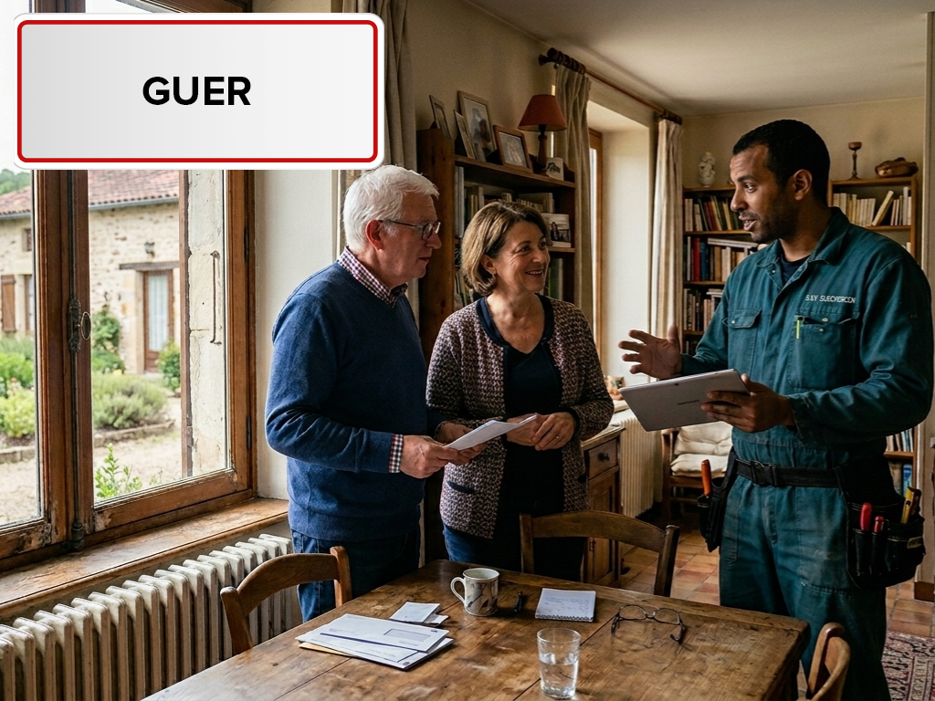 Installation de pompe à chaleur à Guer (56380) dans le Morbihan